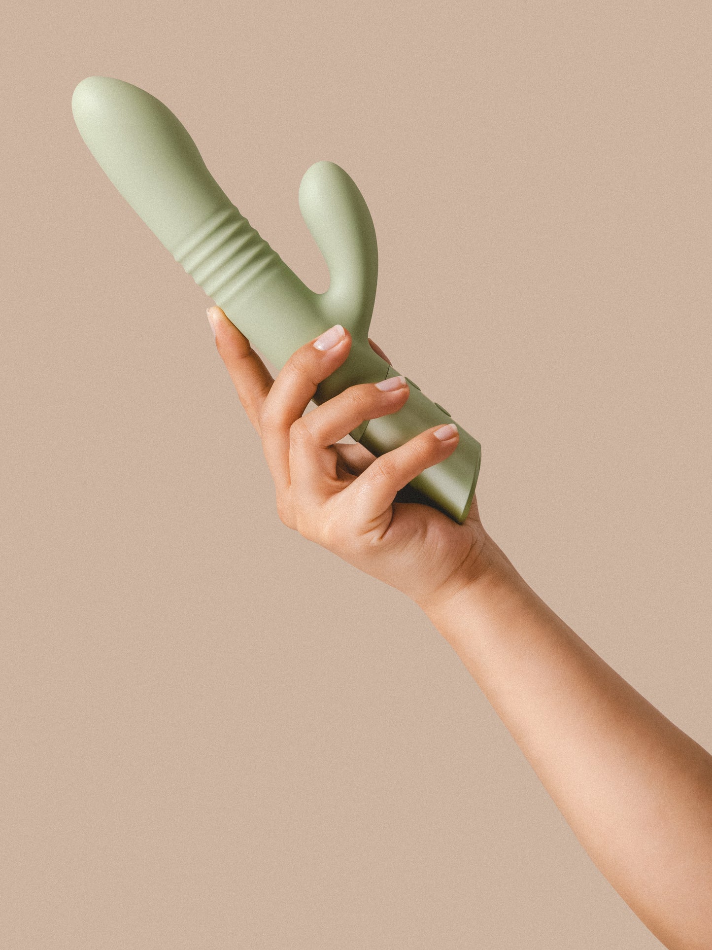 Available in buttery soft, pastel green silicone with an ocean recycled plastic core.  As well at the thrusting shaft, Yarrow also features a soft, subtle and flexible clitoral vibrator, similar in function to a rabbit dildo, so that you can enjoy clitoral stimulation whilst Yarrow’s thrusting shaft hits your g-spot and a-spot.