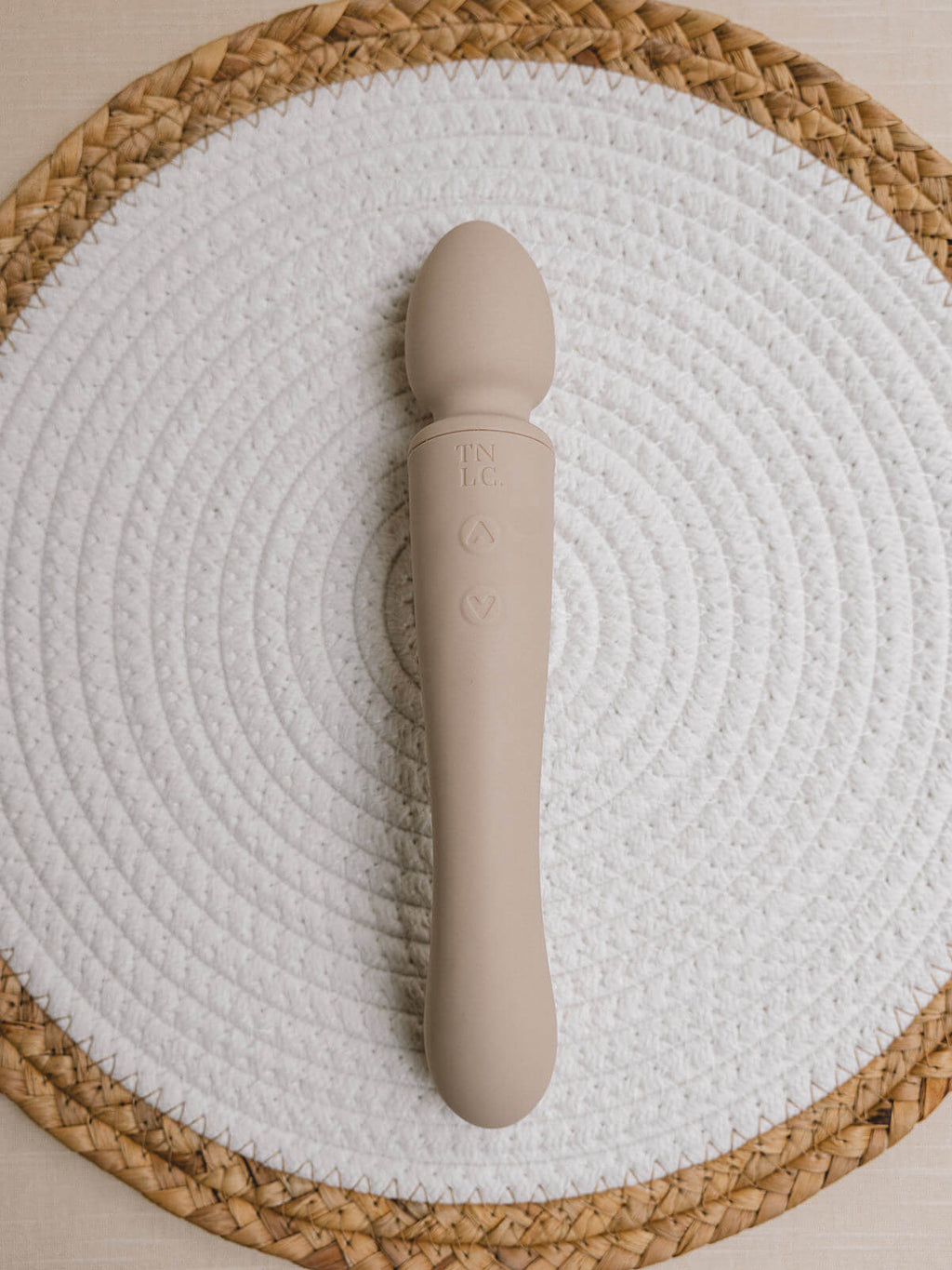  Dual-ended wand vibrator and G-spot vibrating dildo. Sleek design is crafted from an ocean plastic body coated in a buttery soft layer of sanitary grade silicone.