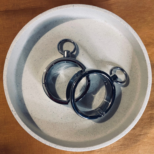 Refined Stainless Steel Locking Cuffs